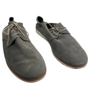 Nisolo Men's Gray Suede Leather Comfort Casual Lace-Up Chukka Low-Top Shoes 9.5